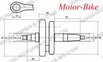 КОЛЯНОВ ВАЛ ЗА ПИАДЖО VESPA 125 / ET3 125 PK/PKS - RMS-2