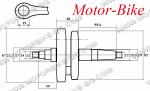 КОЛЯНОВ ВАЛ ЗА ПИАДЖО VESPA PK XL / FL 125 (Racing) - RMS-2