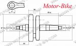 КОЛЯНОВ ВАЛ ЗА ПИАДЖО VESPA PK / PK  XL 50 - RMS-2