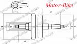 КОЛЯНОВ ВАЛ ЗА ПИАДЖО VESPA PX 125E / PX 150E - RMS-2